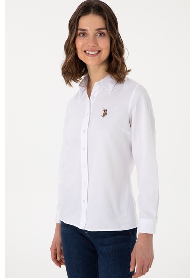 U.s. Polo Assn. Kadın Beyaz Gömlek Basic 50298103-vr013 Beyaz