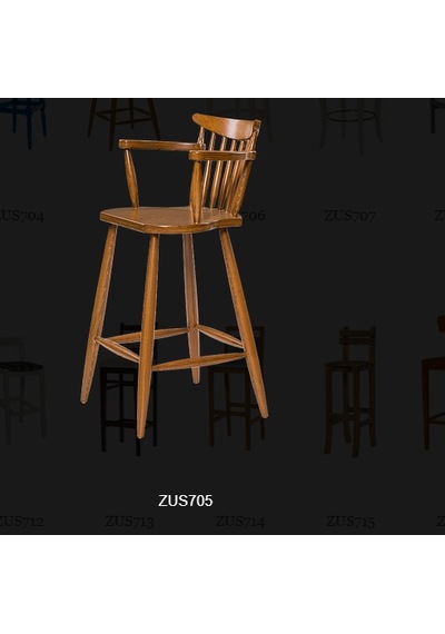 Sandalye Zus705 KAFES SIRTLIK MODEL Yarım Kolçak Model Kayın Retro Ayak Parlak Ceviz El Yapım