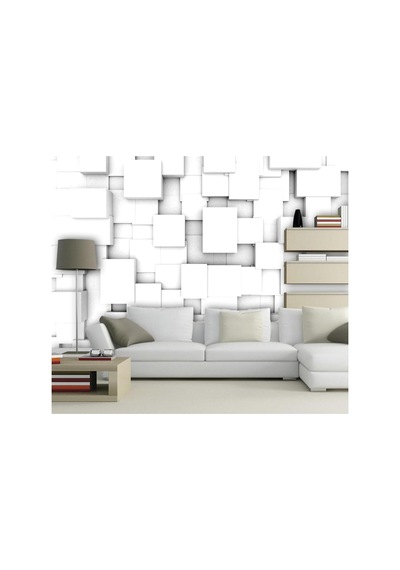 3 Boyutlu Geometrik Duvar Kağıdı (397462736)