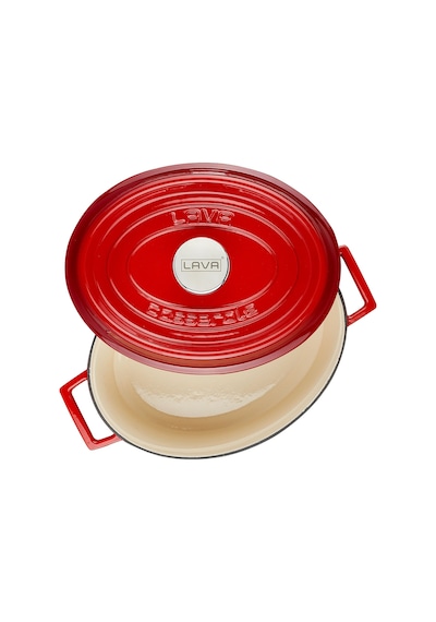 Lava Döküm Oval Tencere Ölçü 23x29cm. Edition Serisi - Kırmızı Kırmızı