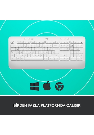 Logitech Signature K650 + M650 Bilek Destekli Klavye Mouse