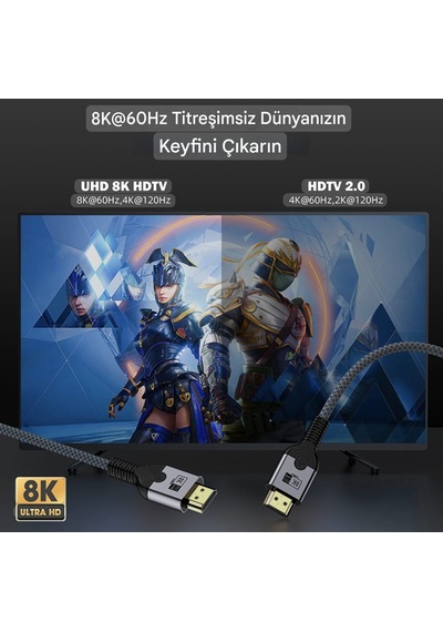 Ugourd 1-metre Hdmı To Hdmı Ultra Sertifikalı Hdmı 2.1 Kablo 48gb