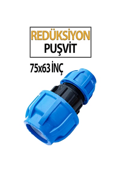 Redüksiyon Puşvit 75x63 - Plastik Gövde, Sızdırmaz Ve Dayanıklı Bağlantı