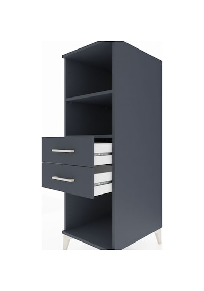 Kronos Dolap 2 Raflı 2 Çekmeceli 44x59x134 Antrasit-antrasit Antrasit