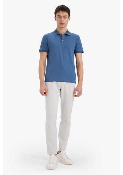 DeFacto Slim Fit Dar Kesim Polo Yaka Kısa Kollu Dokulu Basic Düz Tişört T5259AZ25SMIN233