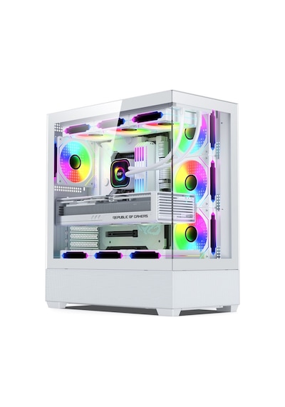 Zoko Alpha 7x120mm Argb Fan+kontrolcü+kumanda Pc Boş Beyaz Kasa