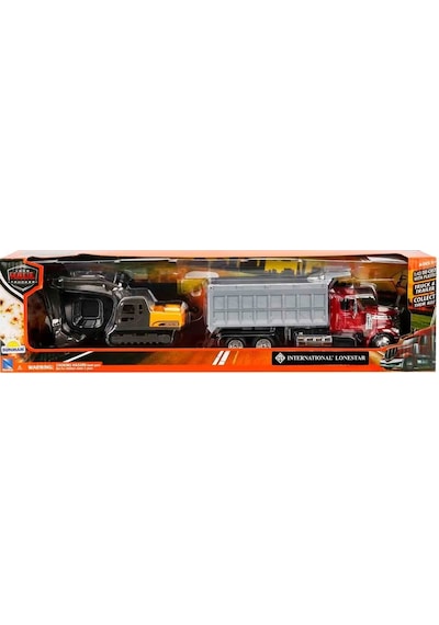 1:43 Long Haul Damperli İş Makineli Taşıyıcı Kamyon
