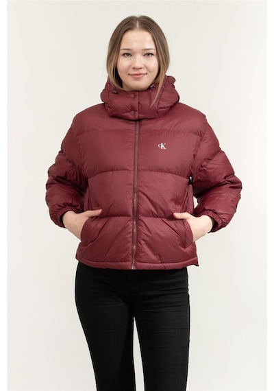 Calvin Klein Essential Midweight Puffer Kadın Mont-10836 Kırmızı
