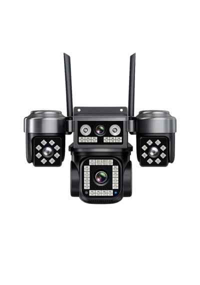 O-kam Ok202 Wifi 12mp 4 Lens Gece Görüş Sesli Lens Akıllı Güvenlik Kamerası