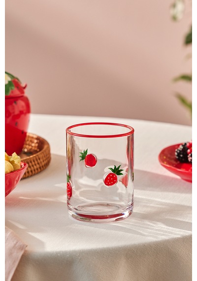Karaca Strawberry Meşrubat Bardağı 420 ml Kırmızı