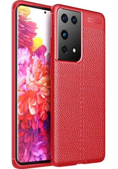 Galaxy S21 Ultra Kılıf Zore Niss Silikon Kapak Kırmızı