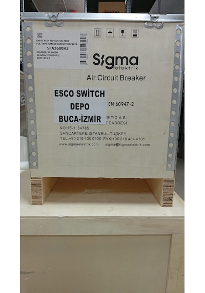Sigma Termik Manyetik Şalter 3 Kutuplu - Sfa1600h3 1600a Açık Tip Güç Şalteri