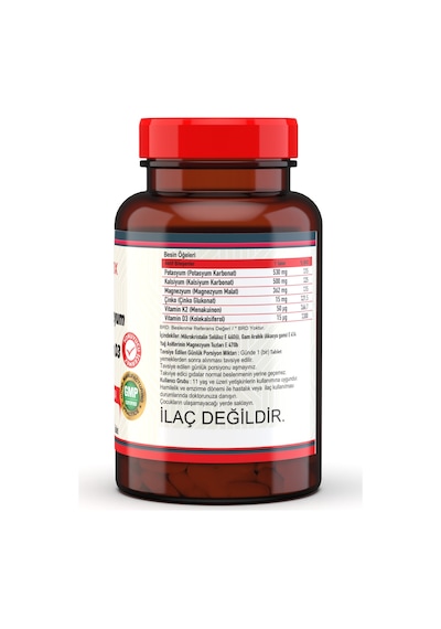 Nevfix Kalsiyum Magnezyum Potasyum Çinko Vitamin D3 Vitamini 90 Tablet