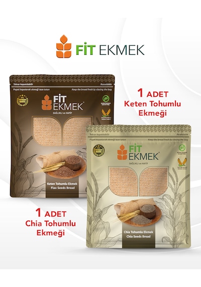 Fit Chia Lavaş Ekmeği 300gr Ve Keten Tohumlu Lavaş Ekmeği 300gr