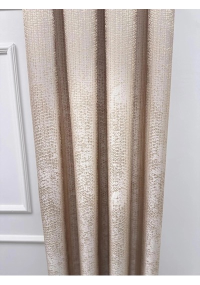 Nivemeshome Çağla V-5201 Krem 1/3 Pileli Fon Perde