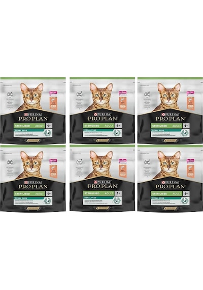 Proplan Sterilised Somon Kısır Kedi Maması 400 Gr 6 Adet