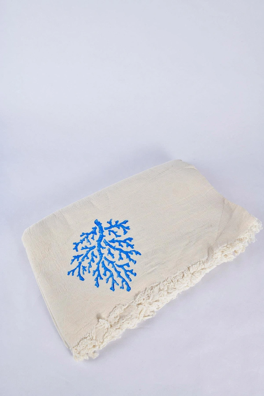 Brandsmithshop Tree Of Life Blue Print Çok Amaçlı Örtü Çok Renkli