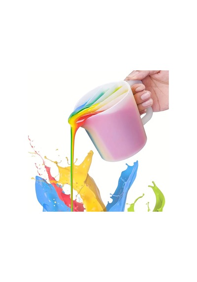 Epoksi Silikon 5 Bölmeli Kulplu Boya Karıştırma Ve Döküm Kabı 500 Ml