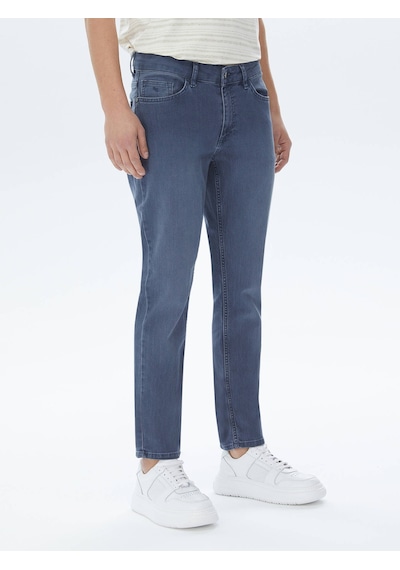 Kip Lacivert Slim Fit Denim Pamuk Karışımlı Pantolon 001