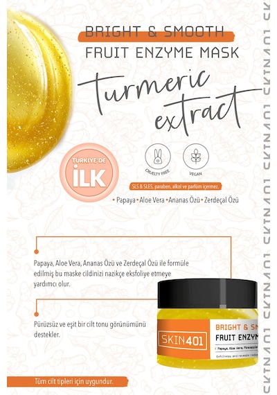 Skin401 Bright & Smooth Fruit Enzyme Mask 100ml