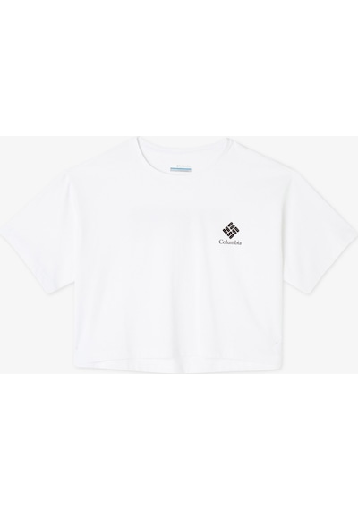 Columbia Csc W Framed Halftone Logo Ss Tee Cs0317-100 Beyaz