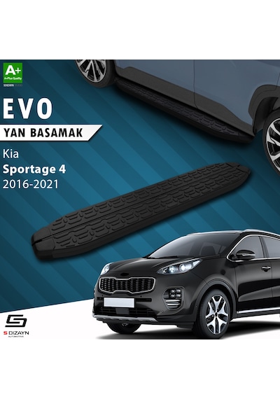 S-dizayn Kia Sportage 4 Evo Siyah Yan Basamak 173 Cm 2016 Üzeri