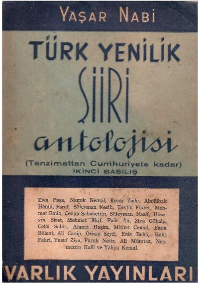 Türk Yenilik Şiiri Antolojisi Tanzimattan Cumhuriyete Kadar Başlangıcından Bugüne Türk Şiir