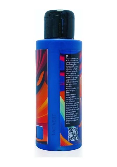 Multi-surface Hibrit Akrilik Boya, 120ml, Su Bazlı, Ahşap Cam Seramik Metal Kumaş Plastik İçin Lacivert