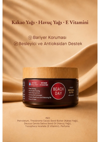 Beach Day Kakao Yağı Özlü Bronzlaştırıcı 100 ML