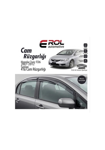 Honda Civic Fd6 2007-2012 4'lü Sedan Mugen Cam Rüzgarlığı