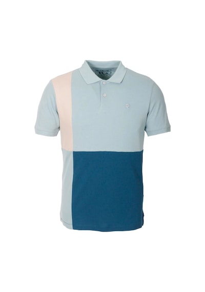 Erkek Polo Yaka Tişört Mavi Slim Fit Ribanalı Kol Garnili T-shirt Ncs Jeans 1165-mavi Mavi
