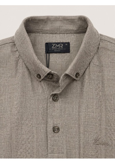 Classics Men Zamur Slim Fit Erkek Polo Yaka Kısa Kol Tişört 7708 Gri