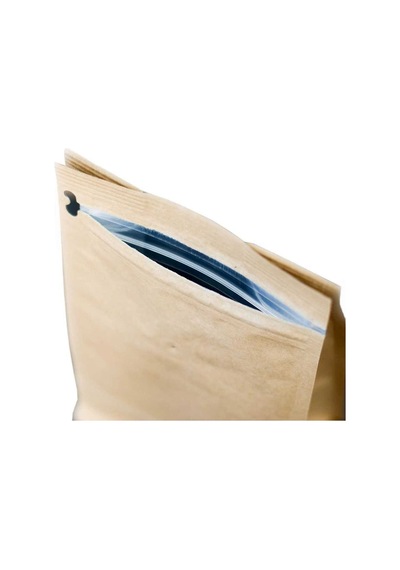 Kraft Aluminyum Önden Kilitli Doypack Ambalaj 16 X 27 + 4 Cm. 500 Gr. - 500 Adet