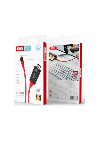 Xo-gb006 Hdmı Kablo Lightning To Hdmı 2k 60hz 1.8m