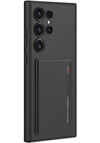Galaxy S24 Ultra Suni Deri Arka Yüzey Zore Kartlıklı Kıpta Silikon Kapak Mürdüm