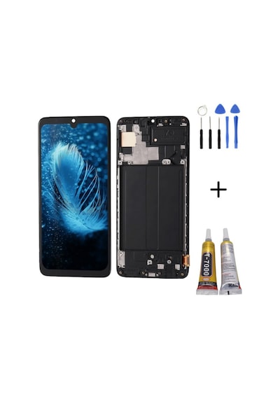 Te Samsung Uyumlu A70s A707f Oled Çıtalı Lcd Ekran + Montaj Kiti