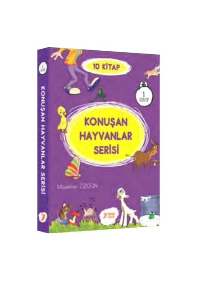 Konuşan Hayvanlar Serisi 1. Sınıf Renkli Heceli 10 - Ezjı-658836