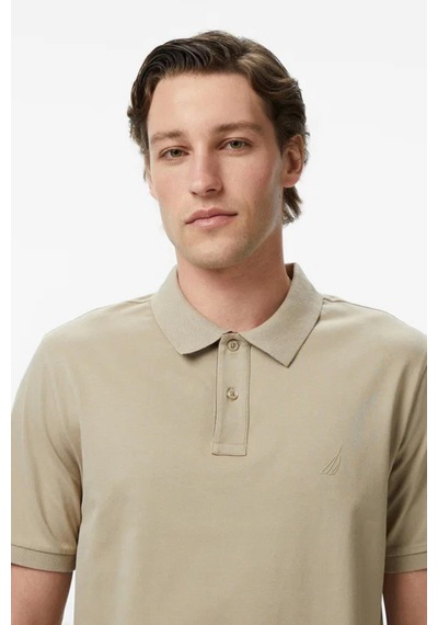 Nautica Erkek Bej Regular Fit Polo Yaka T-shirt-14603