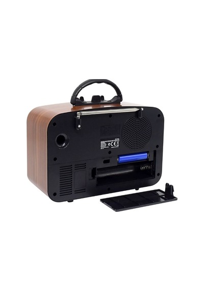 Nostajik Alev Efektli Ahşap Şarjlı 3 Dalga Radyo Telefon Tutucu,bluetooth,tf Kart