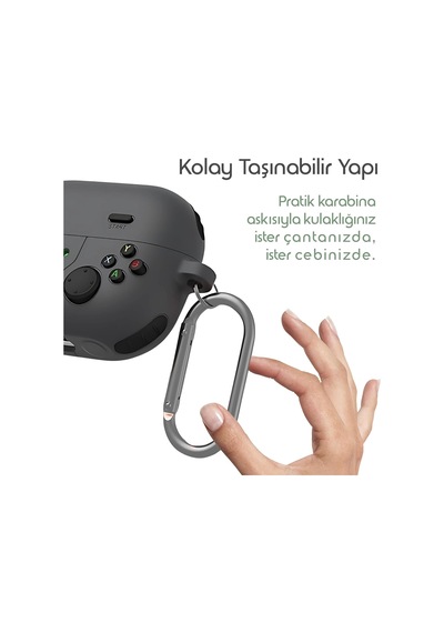 Retro-gamepad Samsung Galaxy Buds 3-pro-3 Fe İçin Kulaklık Kılıfı Darbe Emici Köşe Korumalı Buds 3 Pro Koruyucu Yumuşak Tpu Oyun Konsolu Görünümlü Buds 3 Pro Kılıfı Koyu Gri
