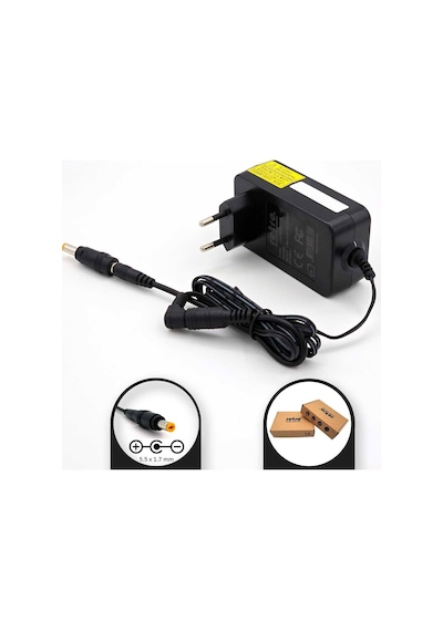 Casio 9v 1200ma 1.2a 10.8w 5.5x1.7 Mm İç Eksi Ters Polarite Adaptör Retro