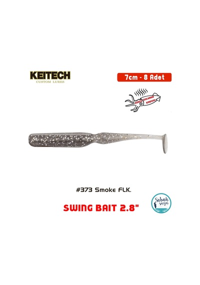Keitech Swing Bait 7cm 2.8" 373 Smoke Flk. Kokulu Silikon Balık