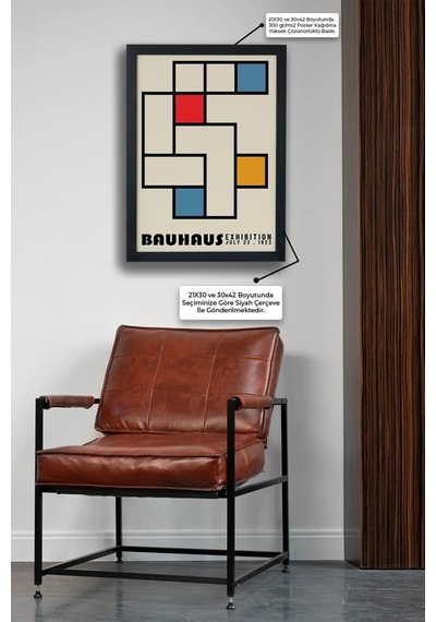 Bauhaus Exhıbıtıon Siyah Çerçeveli Tablo Poster