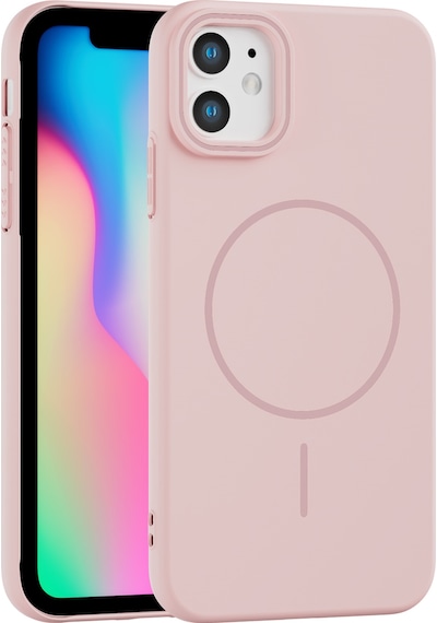 Apple Uyumlu iPhone 11 Kamera Çıkıntılı Magsafe Wireless Şarj Özellikli Sert Sararmaz Silikon Kılıf Pembe