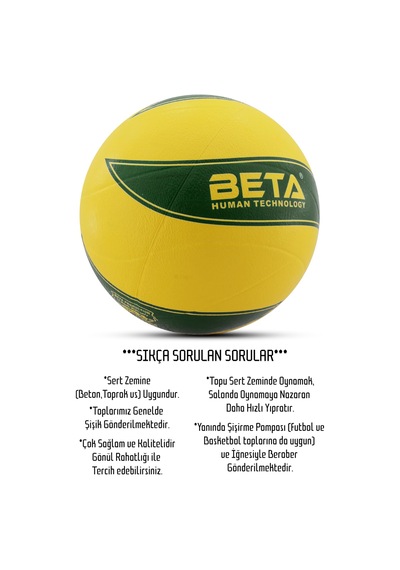 Telvesse Voleybol Topu Pompalı Dahil Set Kauçuk Beta Dikişsiz Yekpare Üretim Yeşil Açık Gri