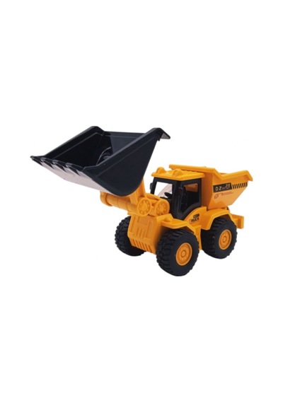 2'si 1 Arada Sürtmeli Damperli Kamyon Kazıcı Buldozer İnşaat Aracı Kırılmaz Kamyon Damperli Kamyon Oyuncak Araç