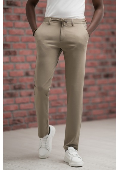 Paul Martin Regular Fit Likralı Penye Kumaş Beli İplikli Ve Lastikli Jogger Pantolon Açık Kahverengi Paul Martin Regular Fit Likralı Penye Kumaş Beli İplikli Ve Lastikli Jogger Pantolon Açık Kahverengi
