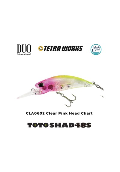 Duo Tetra Works Toto Shad 48s Cla0602 Clear Pink Head Chart