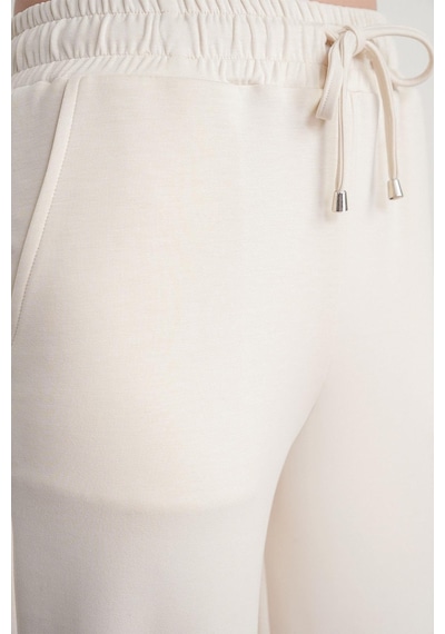 Mixray 4785 Kadın Premium Modal Palazzo Dökümlü Bol Paça Pantolon Naturel