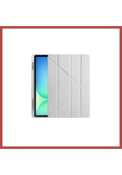 Erdo Ticaret İpad Air 13 2024 Kılıf Kalemlikli Mars Tablet Kılıfı - Gri Erdotıca